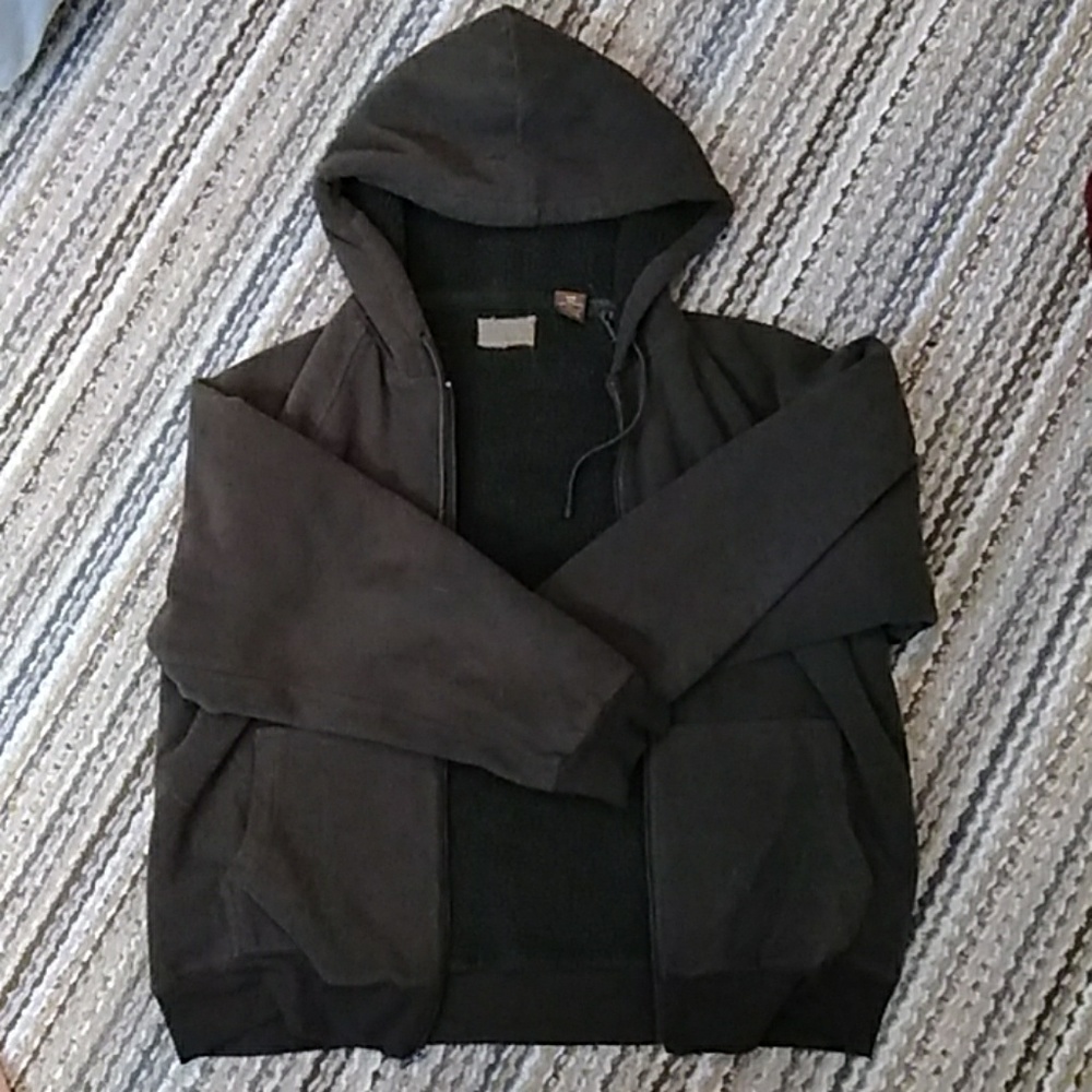 dark green sweatshirt